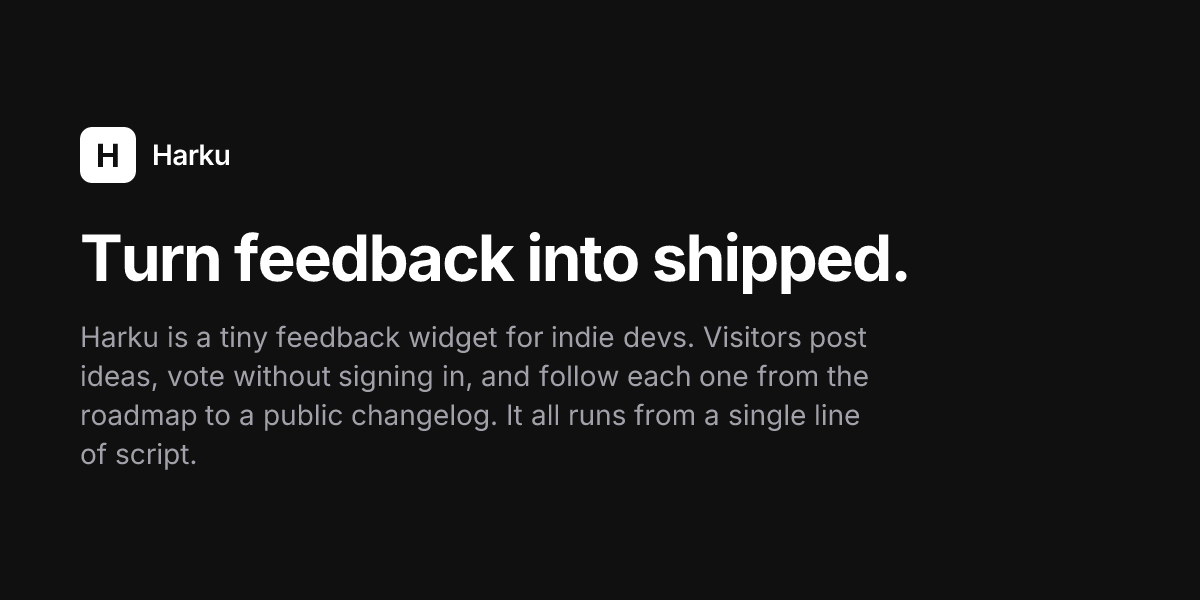 I made a feedback widget where people can vote without creating an account
